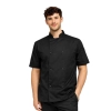 Bluza kucharska czarna krótki rękaw napy roz.XXL – bluza kucharska – odzież gastronomiczna dla kucharzy